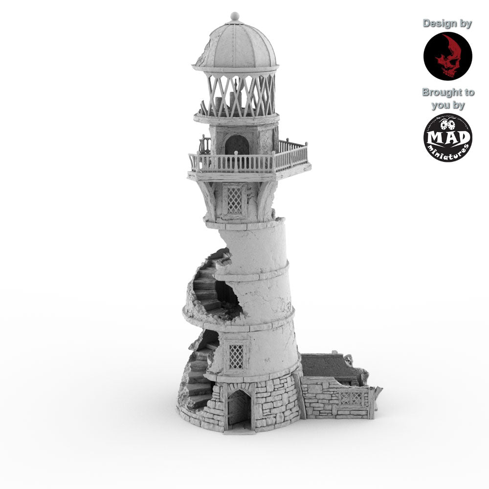 Helwick Lighthouse ruined