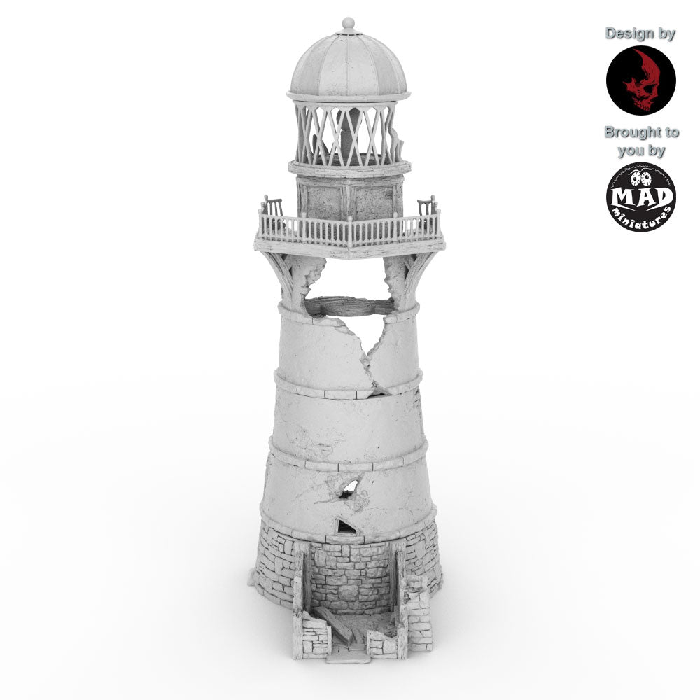 Helwick Lighthouse ruined