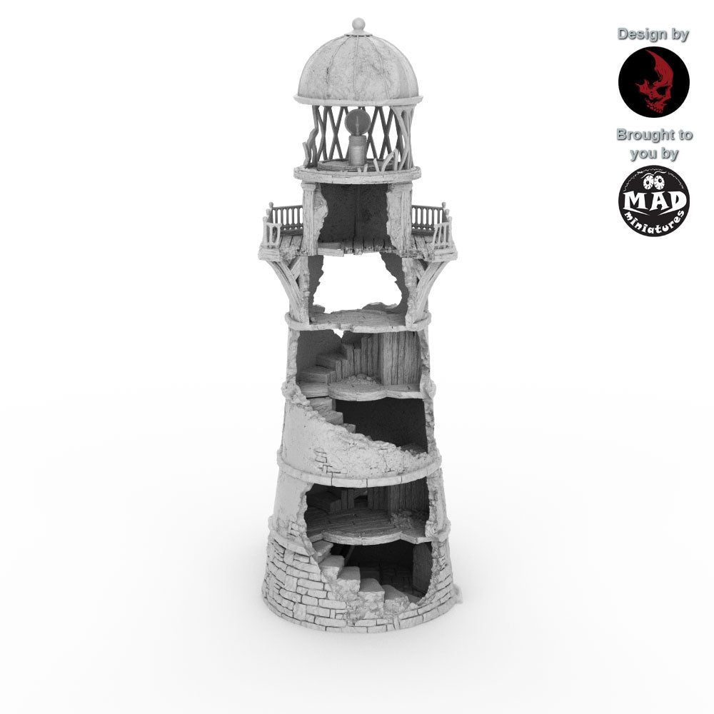 Helwick Lighthouse ruined
