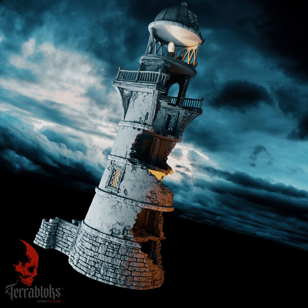 Helwick Lighthouse ruined