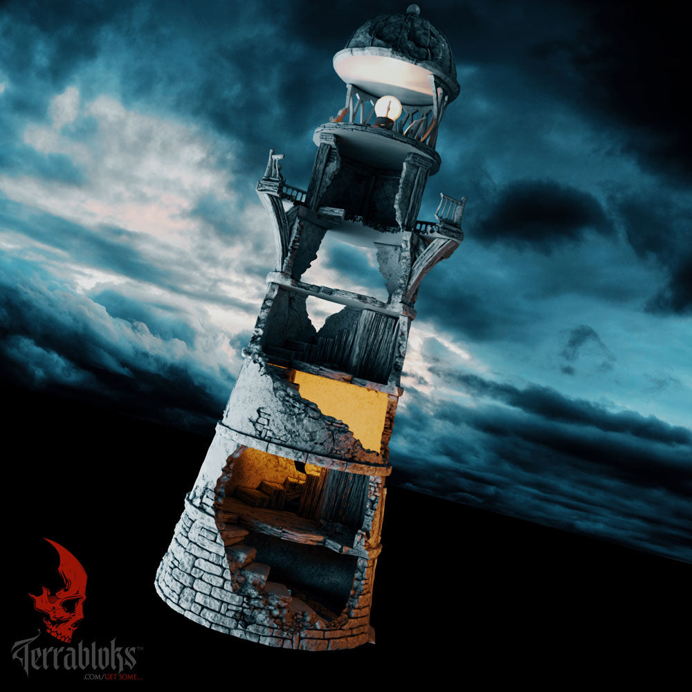 Helwick Lighthouse ruined