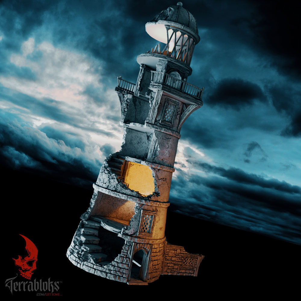 Helwick Lighthouse ruined