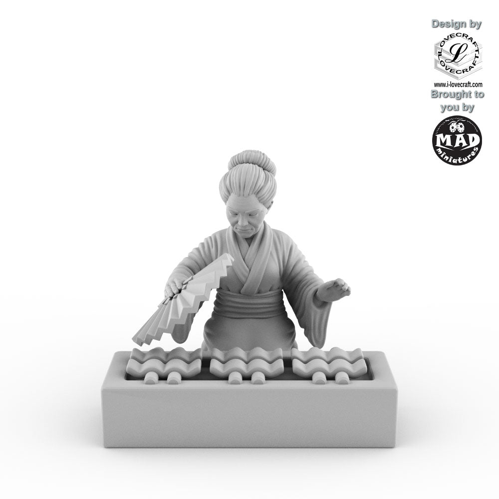Woman with grill