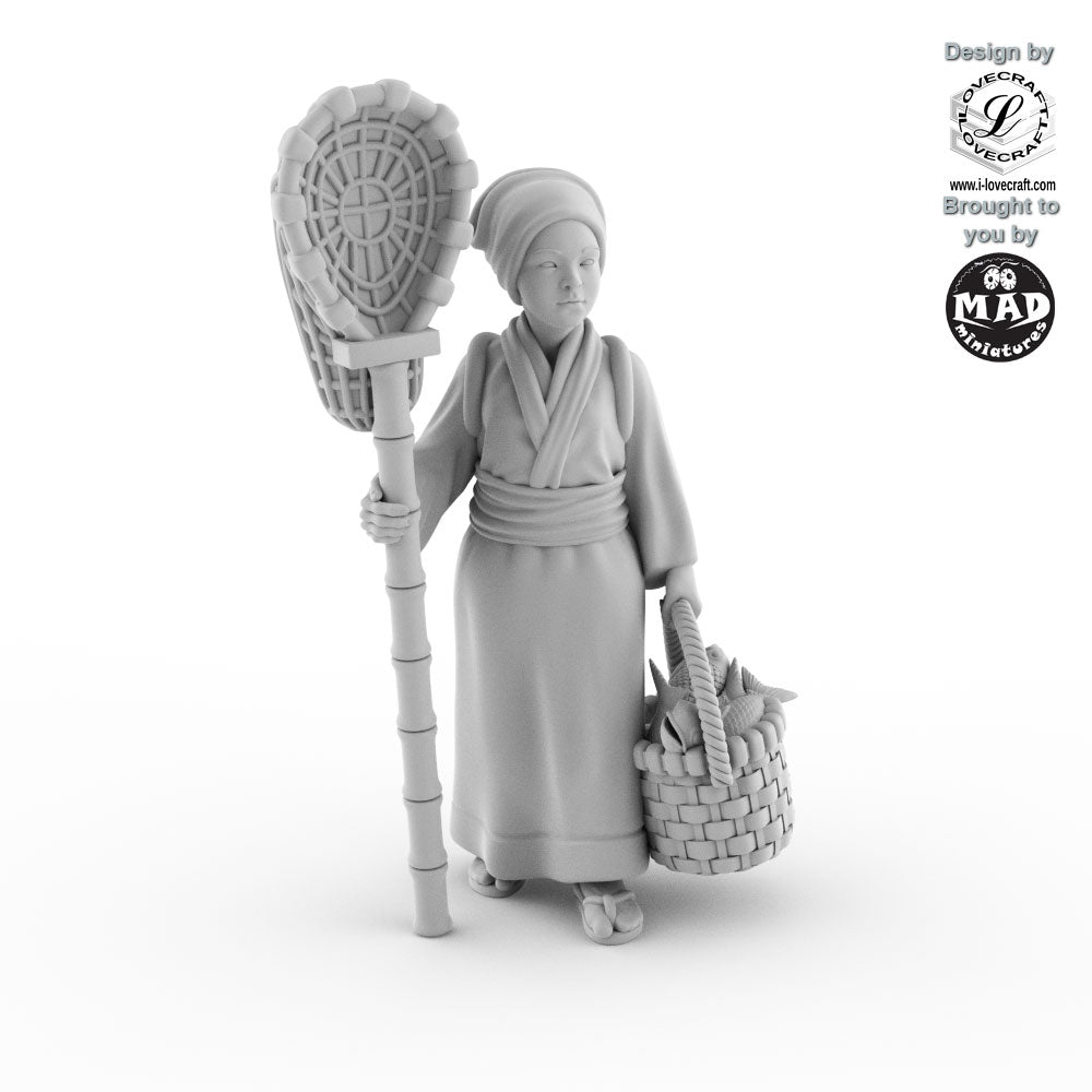 Woman with Hand Net