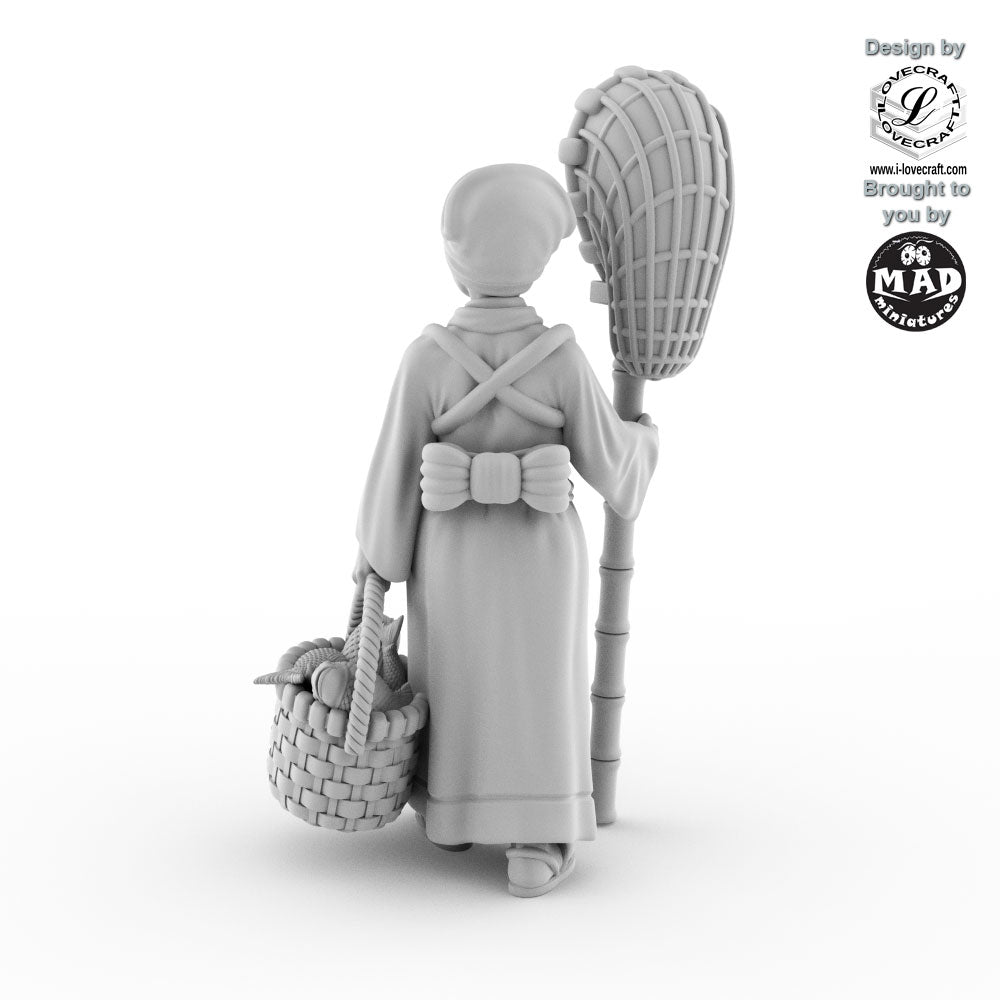 Woman with Hand Net
