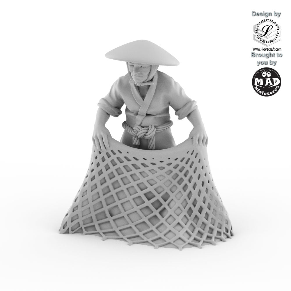 Fisher with Net