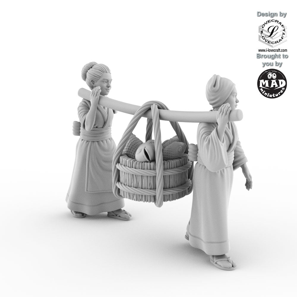 Women carrying Fish Basket