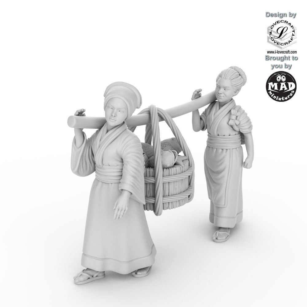 Women carrying Fish Basket