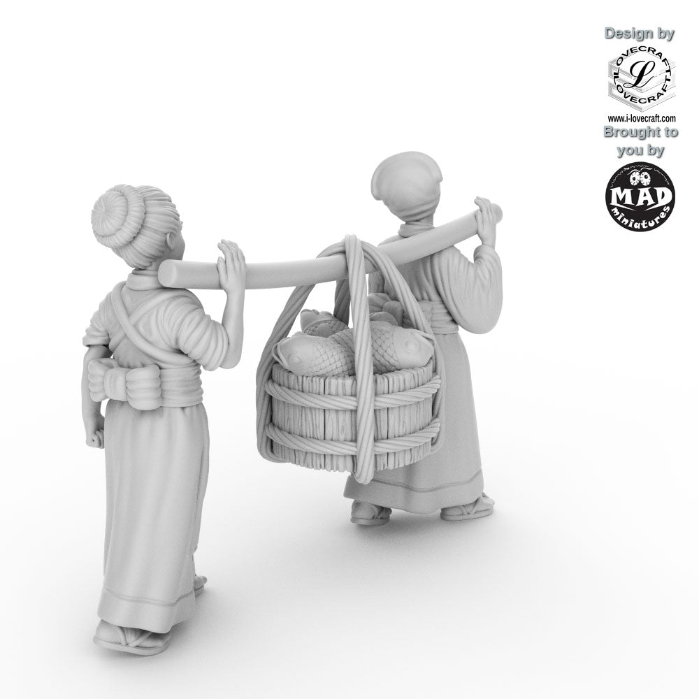 Women carrying Fish Basket
