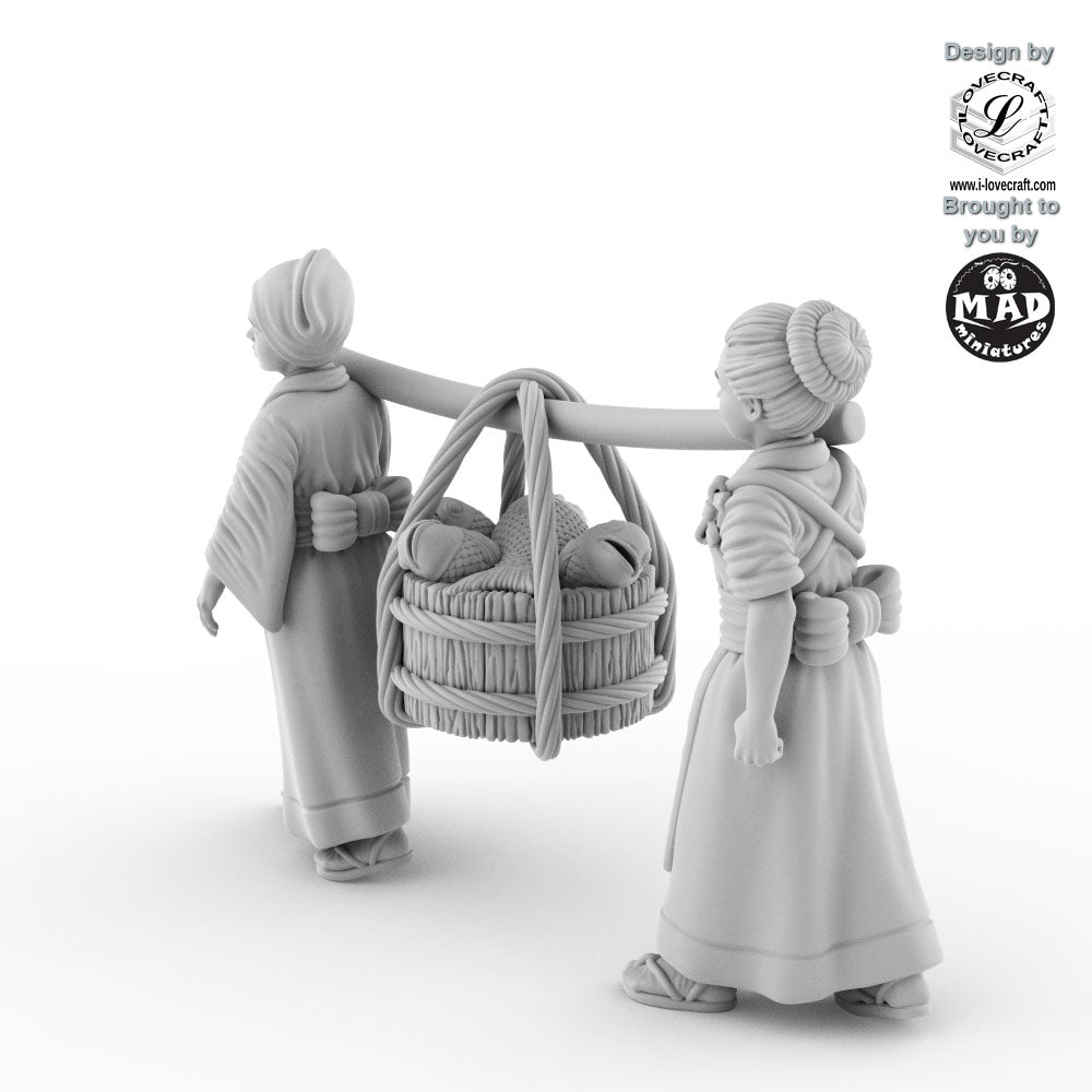 Women carrying Fish Basket