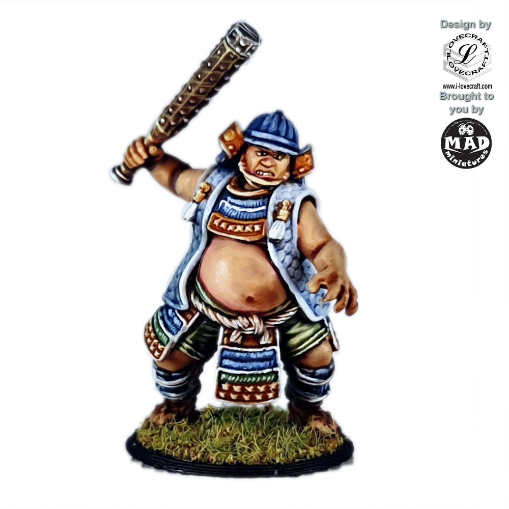 Wokou Kanabo – A 28mm miniature designed by Iain Lovecraft, featuring a pirate warrior wielding a spiked kanabo club, perfect for feudal Japan skirmish games.
