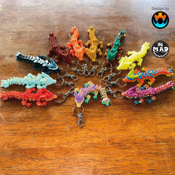 Adorable Articulated Dragon Keychains – Perfect for Bags & Keys