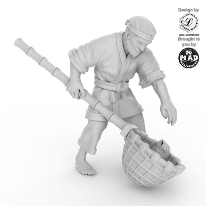 Fisher with Handnet