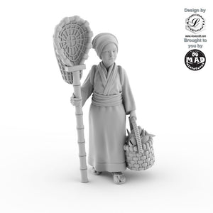 Woman with Hand Net