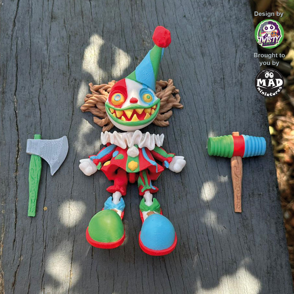 Creepy Clown – Articulated Twisty Print | Mad Miniatures