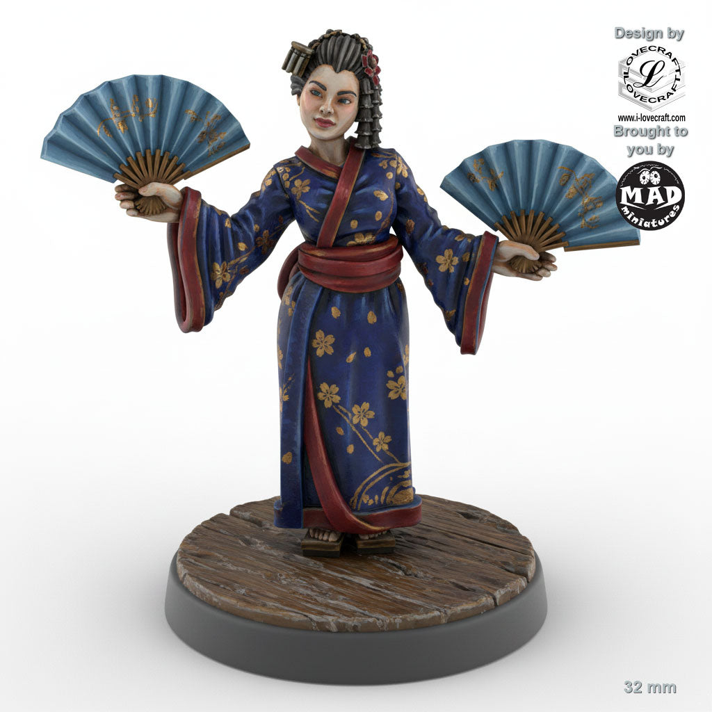 Geisha with Fans