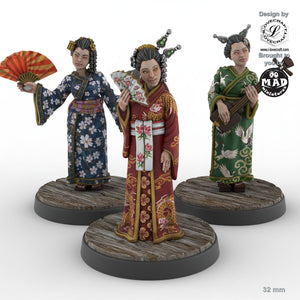 Set of 3 Geisha