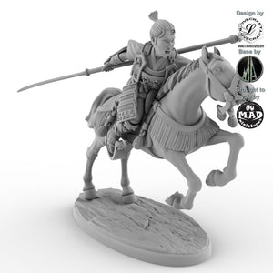 Mounted Onna-Bugeisha with Naginata