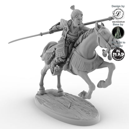 Mounted Onna-Bugeisha with Naginata