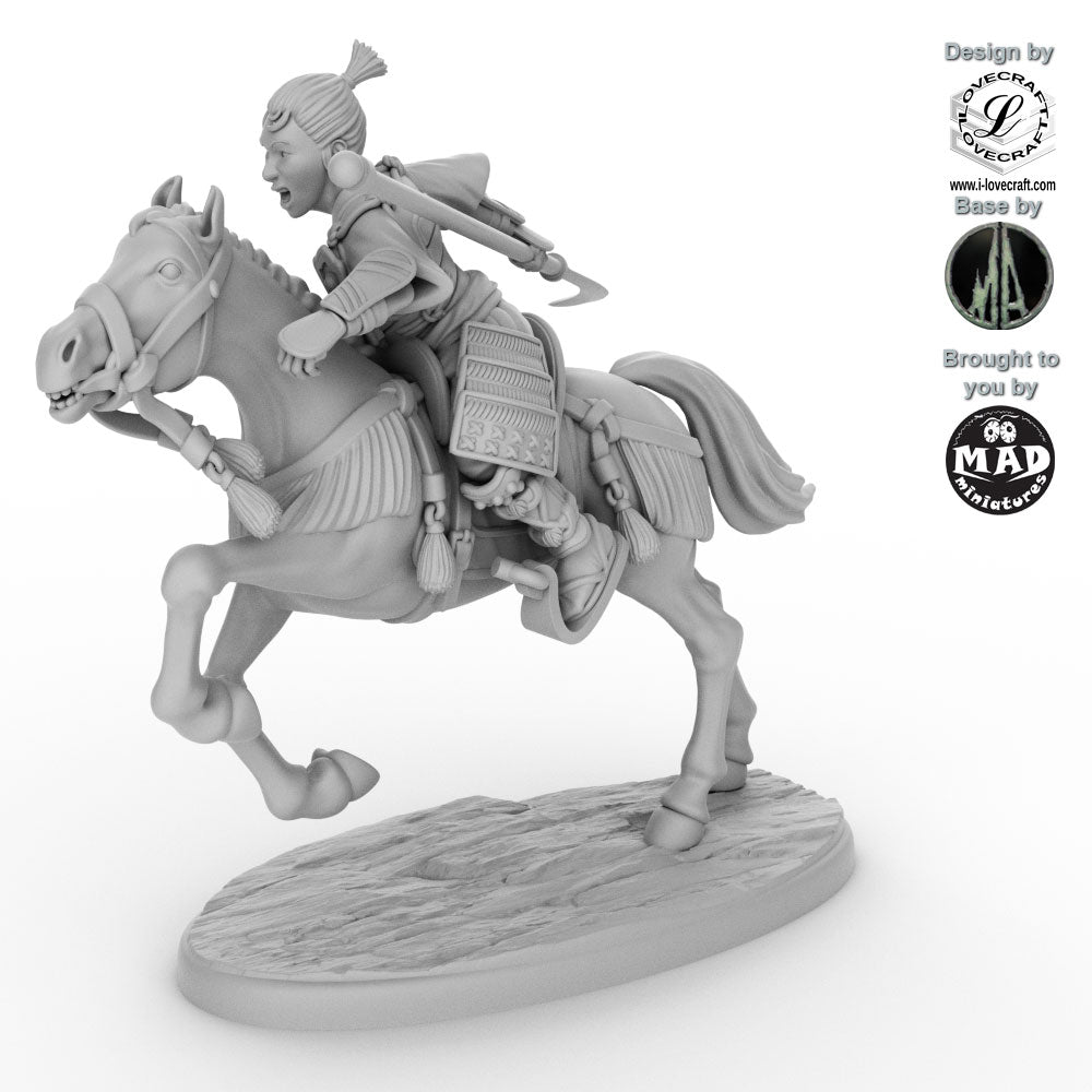 Mounted Onna-Bugeisha with Naginata