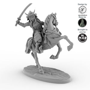 Mounted Onna Bugeisha Katana