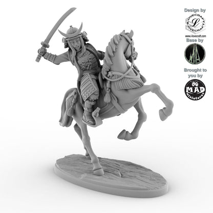 Mounted Onna Bugeisha Katana