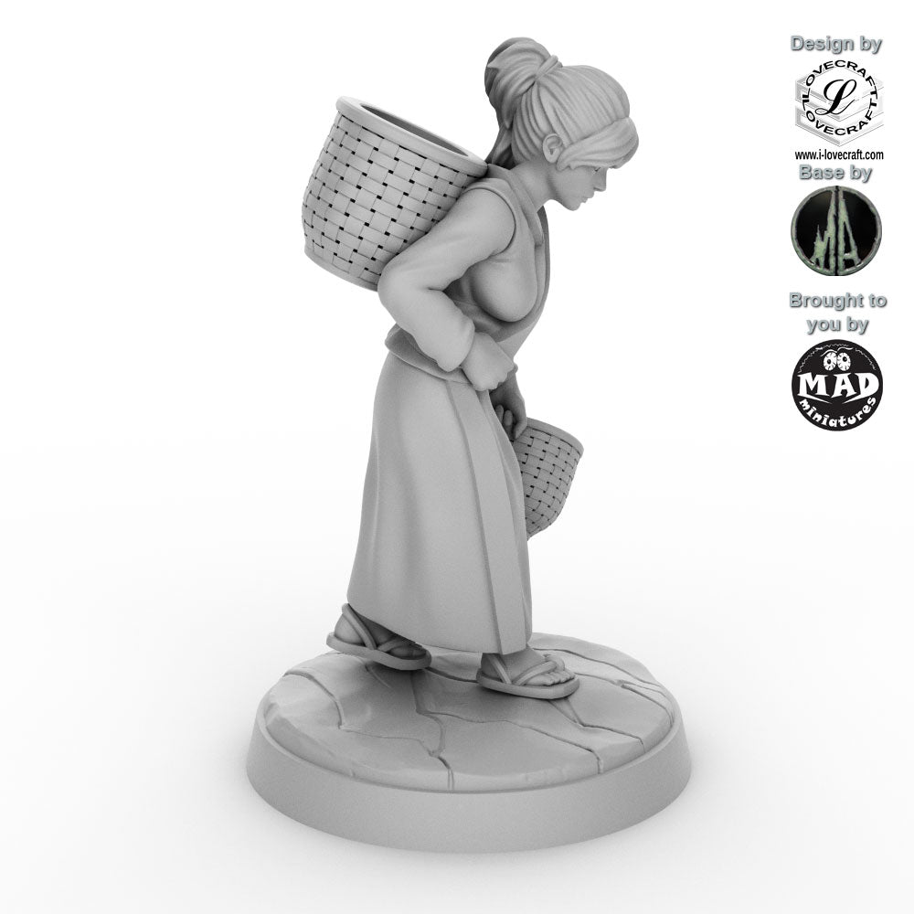 Field Worker with Baskets