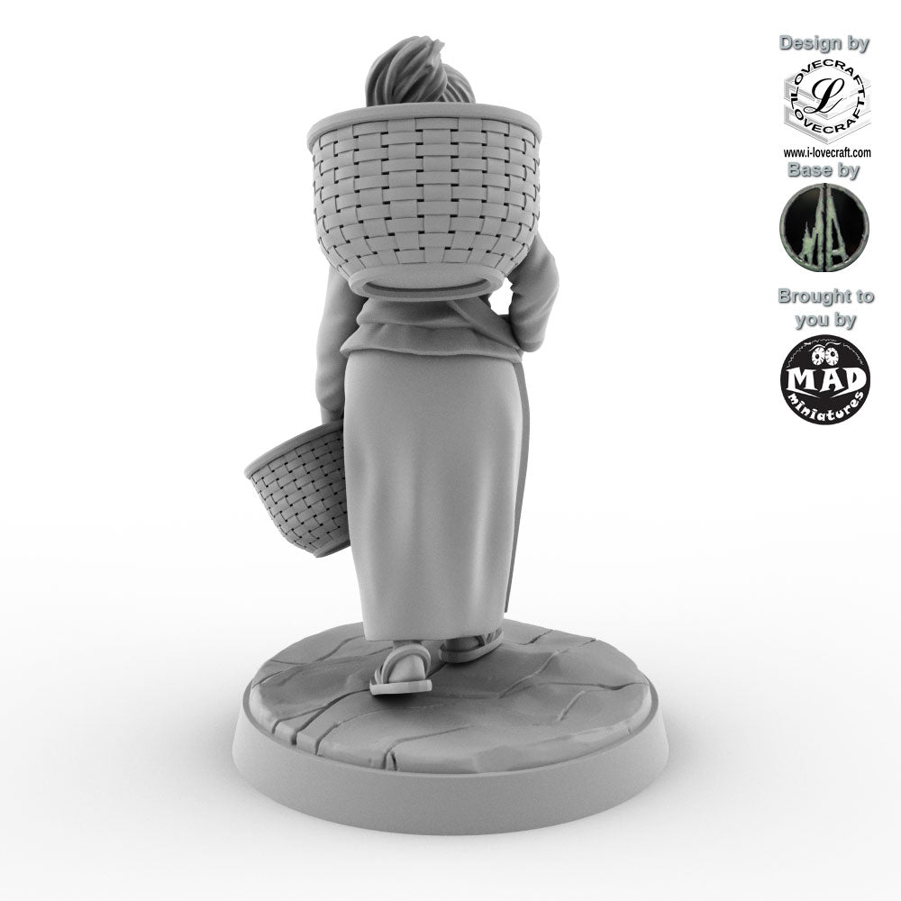 Field Worker with Baskets