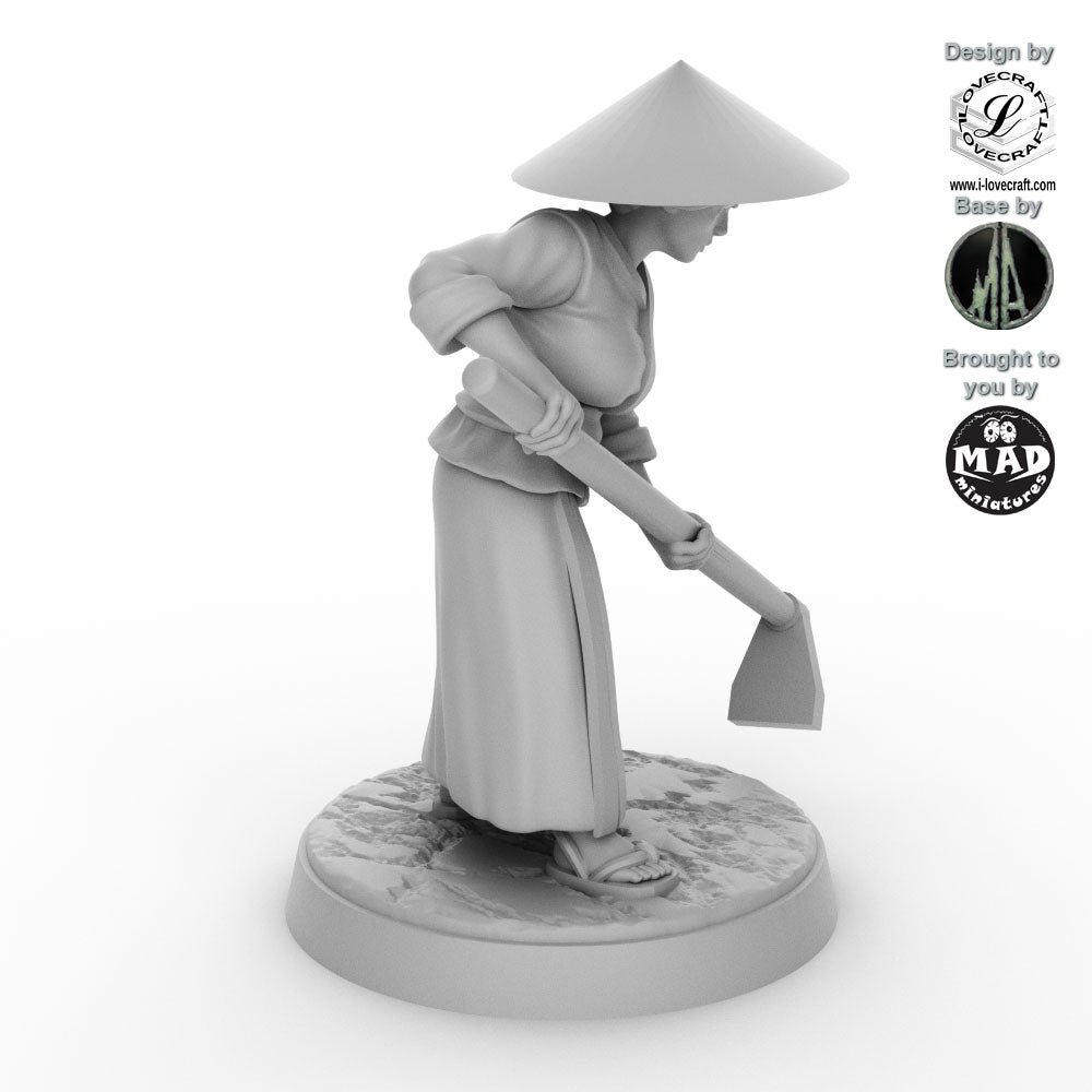 Field Worker with Hoe