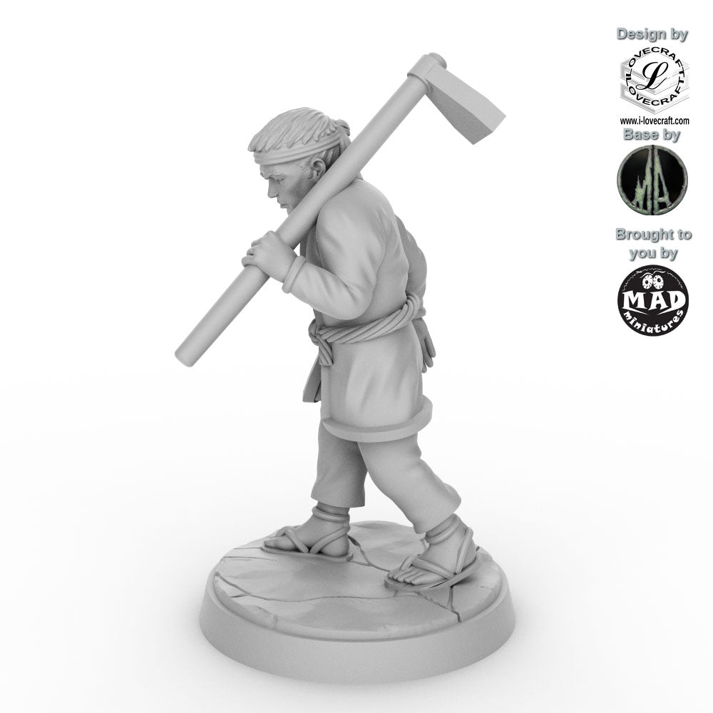 Field Worker with Pick