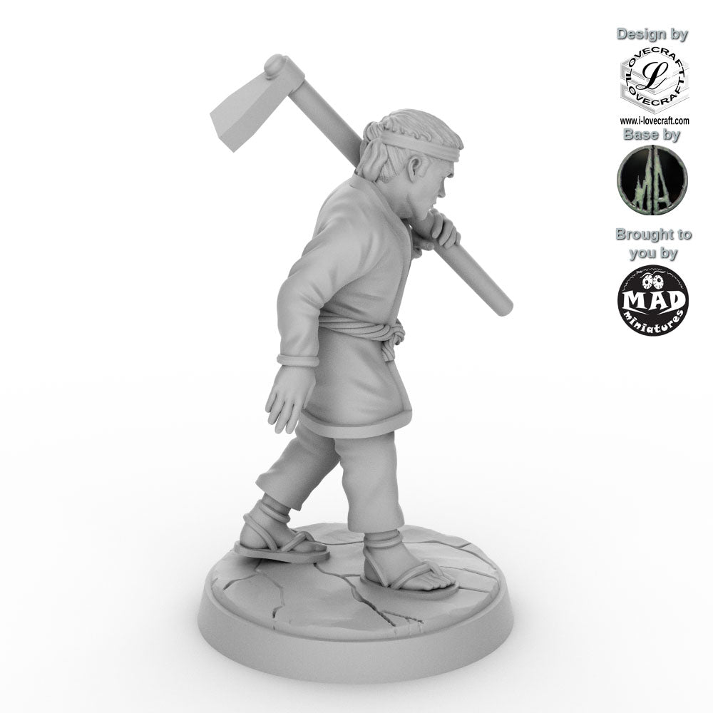 Field Worker with Pick