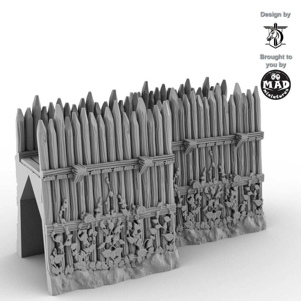 Straight Wall Set with leaves