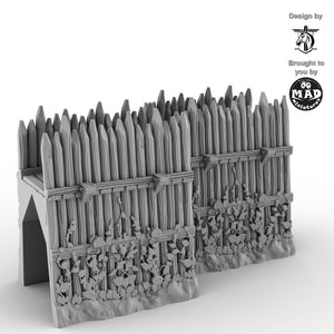 Straight Wall Set with leaves