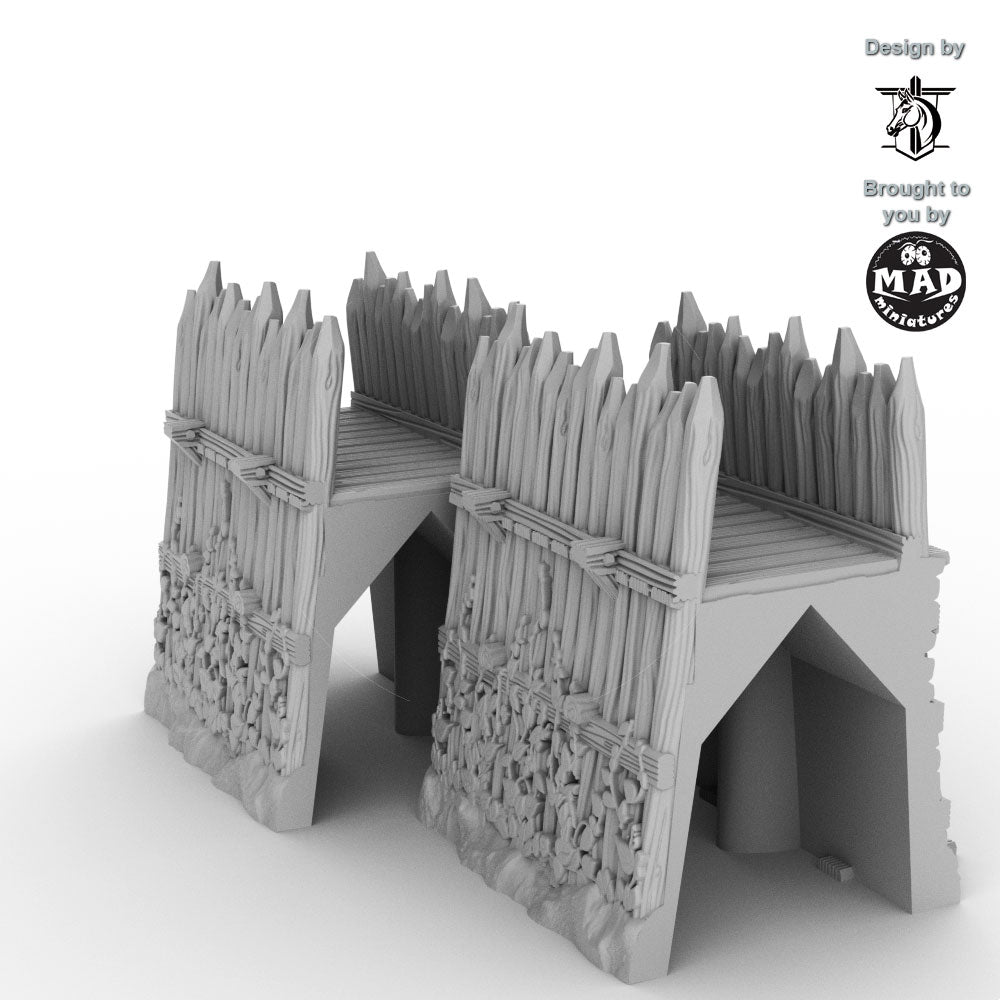 Straight Wall Set with leaves