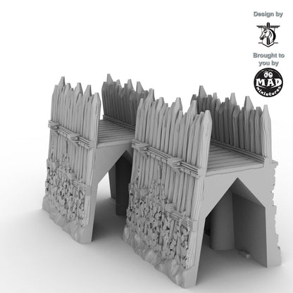 Straight Wall Set with leaves