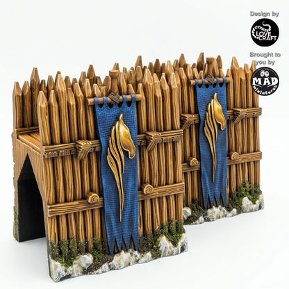 Straight Wall Set with banners