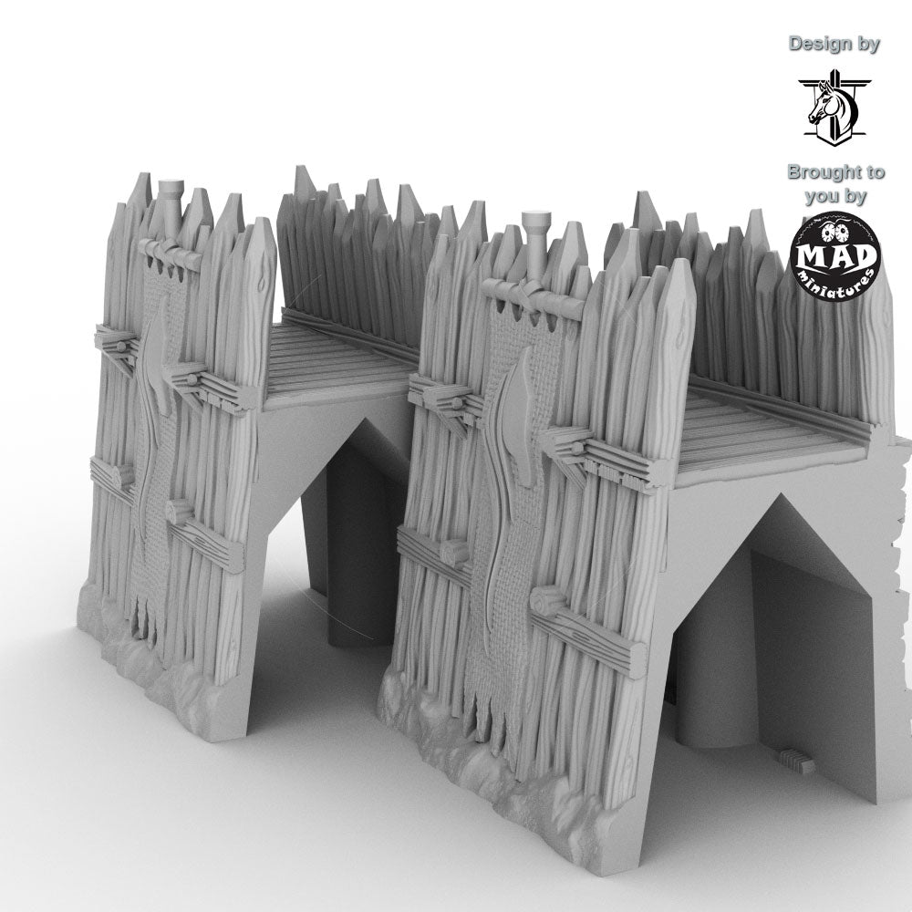 Straight Wall Set with banners