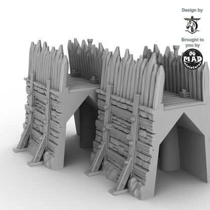 Straight Wall Set with banners