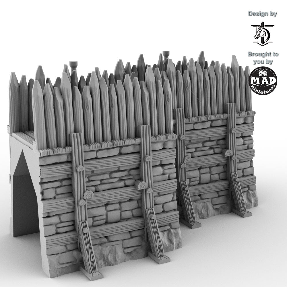 Straight Wall Set with banners