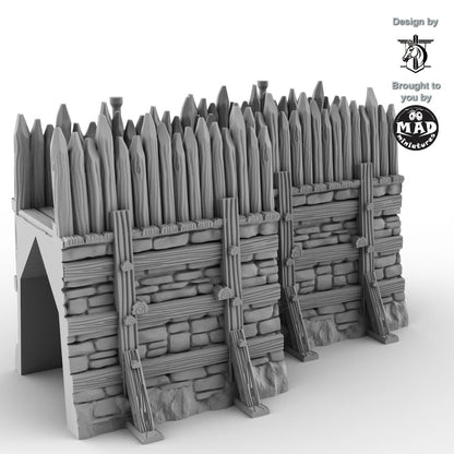 Straight Wall Set with banners