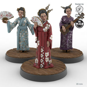 Set of 3 Geisha