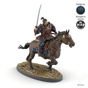 Mounted Samurai with Sword 2