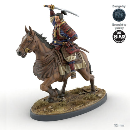 Mounted Samurai with Sword 3