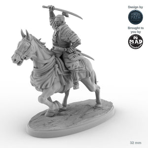 Mounted Samurai with Sword 3