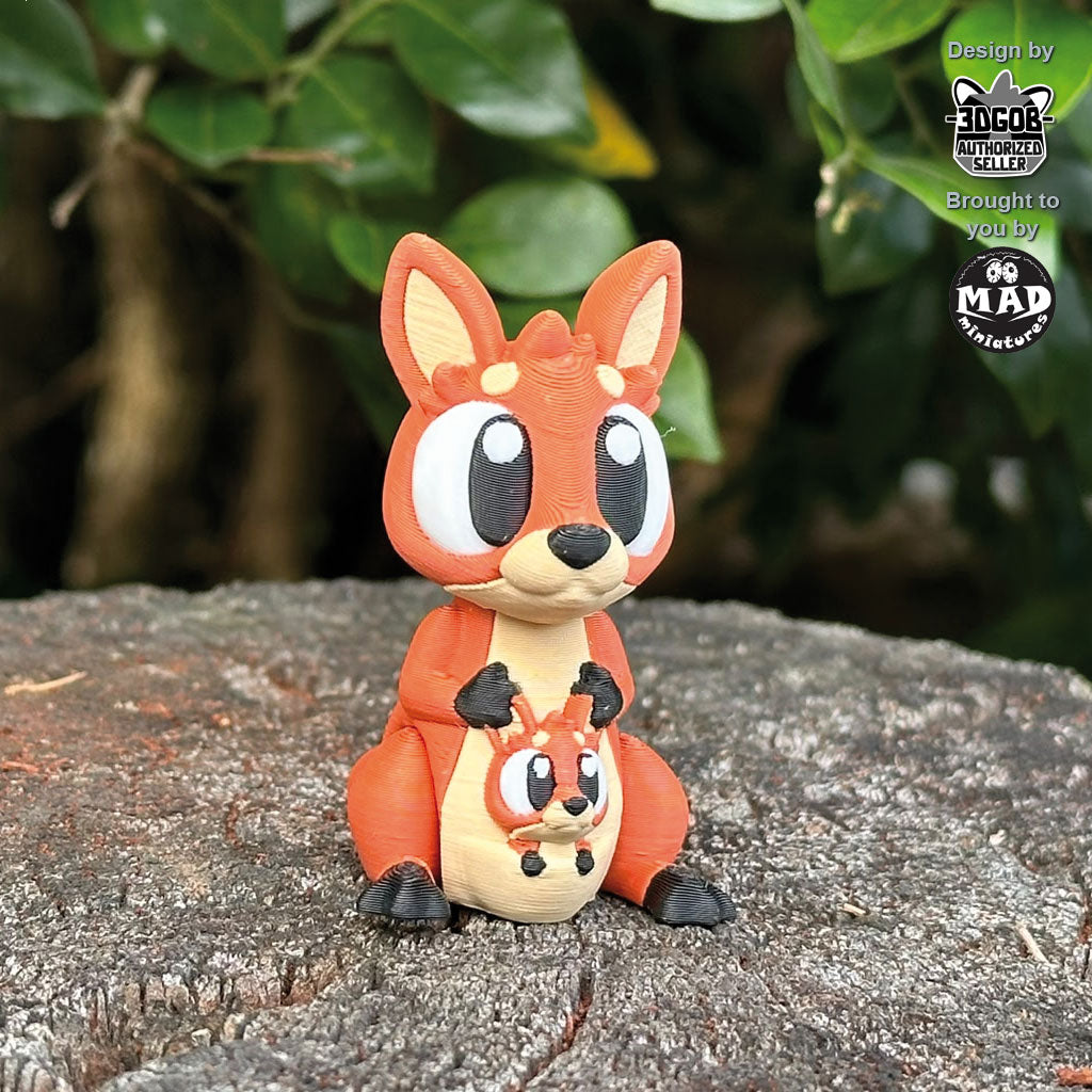 Articulated Kangaroo & Joey Fidget Toy | 3D Printed Mad Minis