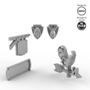Town Decor Accessories (Set of 5)