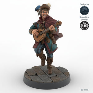 Human Male Bard with Lute C