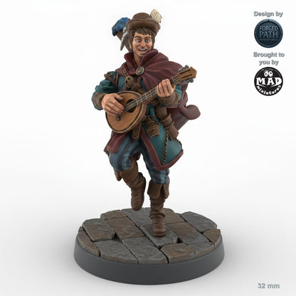 Human Male Bard with Lute C