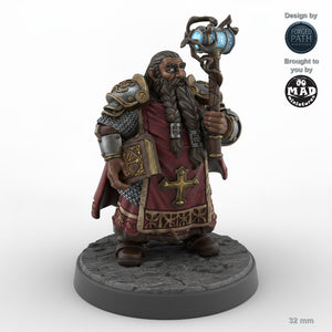 Hammer Wielding Male Dwarf Cleric C