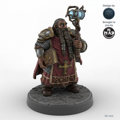 Hammer Wielding Male Dwarf Cleric C